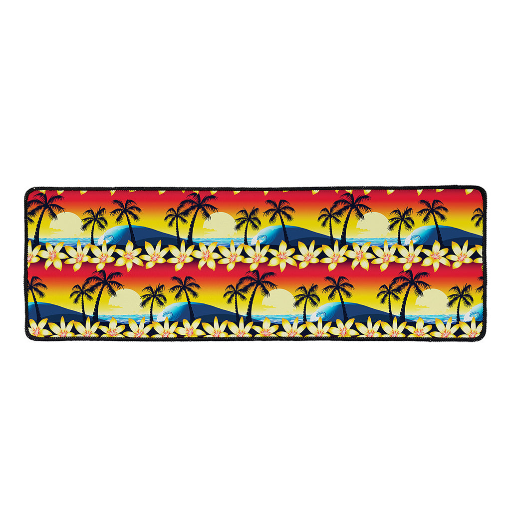 Tropical Sunset Pattern Print Long Kitchen Mat