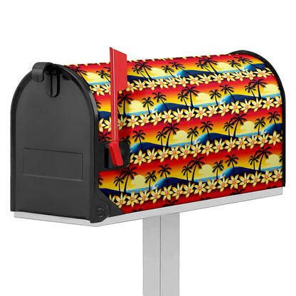 Tropical Sunset Pattern Print Mailbox Cover