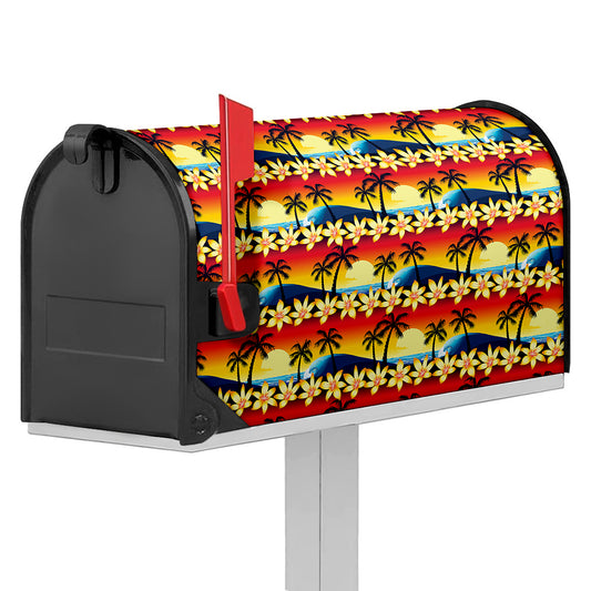 Tropical Sunset Pattern Print Mailbox Cover