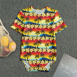 Tropical Sunset Pattern Print Men's Bodysuit