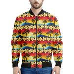 Tropical Sunset Pattern Print Men's Bomber Jacket