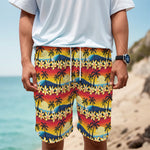 Tropical Sunset Pattern Print Men's Cargo Shorts