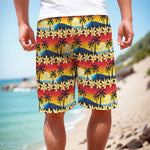 Tropical Sunset Pattern Print Men's Cargo Shorts