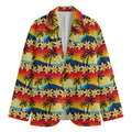 Tropical Sunset Pattern Print Men's Cotton Blazer