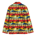 Tropical Sunset Pattern Print Men's Cotton Blazer
