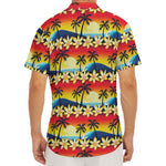 Tropical Sunset Pattern Print Men's Deep V-Neck Shirt