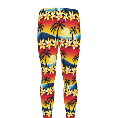 Tropical Sunset Pattern Print Men's leggings