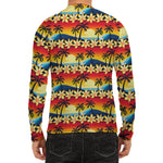Tropical Sunset Pattern Print Men's Long Sleeve Rash Guard