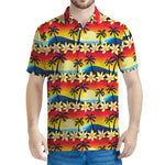 Tropical Sunset Pattern Print Men's Polo Shirt