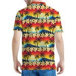 Tropical Sunset Pattern Print Men's Polo Shirt