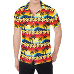 Tropical Sunset Pattern Print Men's Shirt