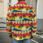 Tropical Sunset Pattern Print Men's Shirt Jacket