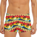 Tropical Sunset Pattern Print Men's Short Boxer Briefs