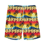 Tropical Sunset Pattern Print Men's Sports Shorts
