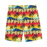 Tropical Sunset Pattern Print Men's Sports Shorts