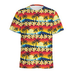 Tropical Sunset Pattern Print Men's Sports T-Shirt