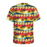 Tropical Sunset Pattern Print Men's Sports T-Shirt