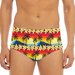 Tropical Sunset Pattern Print Men's Triangle Swim Briefs