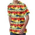 Tropical Sunset Pattern Print Men's Velvet T-Shirt