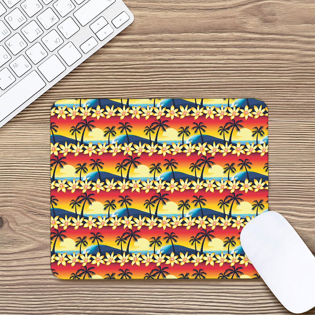 Tropical Sunset Pattern Print Mouse Pad