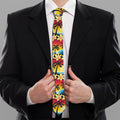 Tropical Sunset Pattern Print Necktie