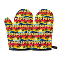 Tropical Sunset Pattern Print Oven Mitts
