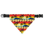 Tropical Sunset Pattern Print Over The Collar Dog Bandana