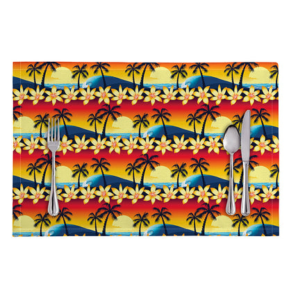 Tropical Sunset Pattern Print Placemat