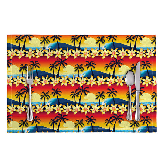 Tropical Sunset Pattern Print Placemat