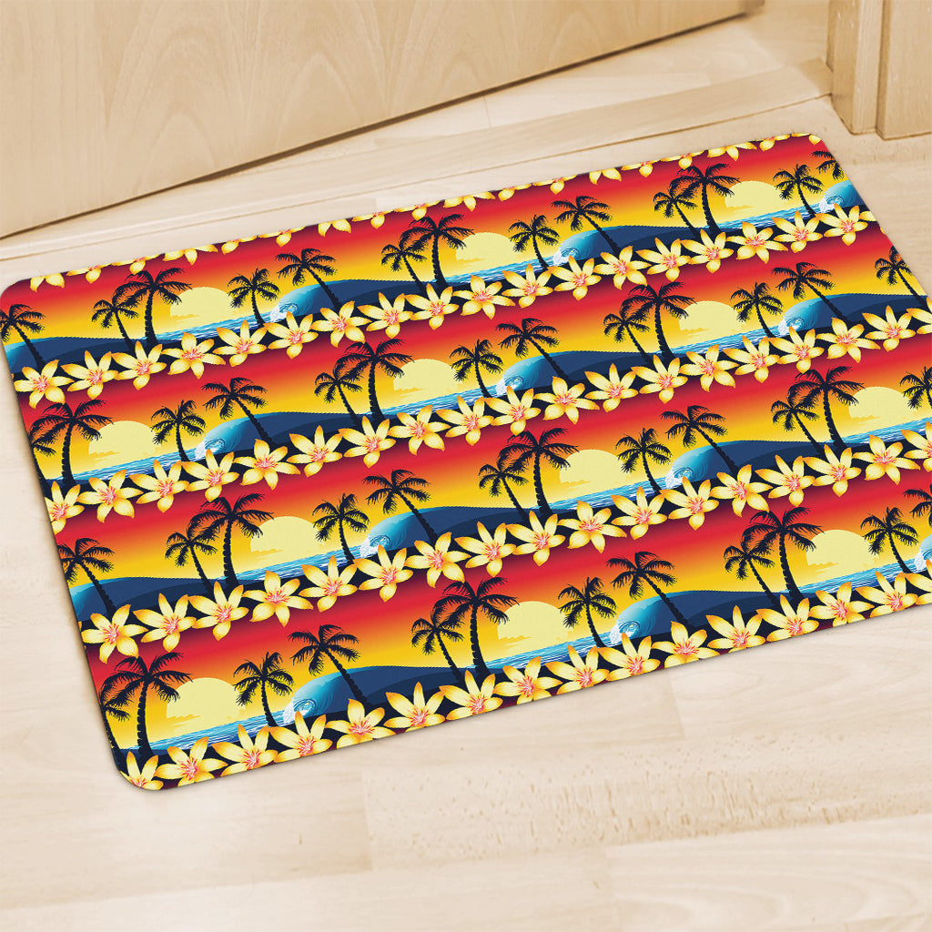 Tropical Sunset Pattern Print Polyester Doormat