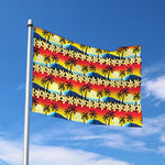 Tropical Sunset Pattern Print Polyester Flag