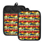Tropical Sunset Pattern Print Pot Holders With Pocket