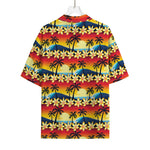 Tropical Sunset Pattern Print Rayon Hawaiian Shirt