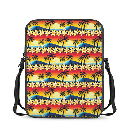 Tropical Sunset Pattern Print Rectangular Crossbody Bag