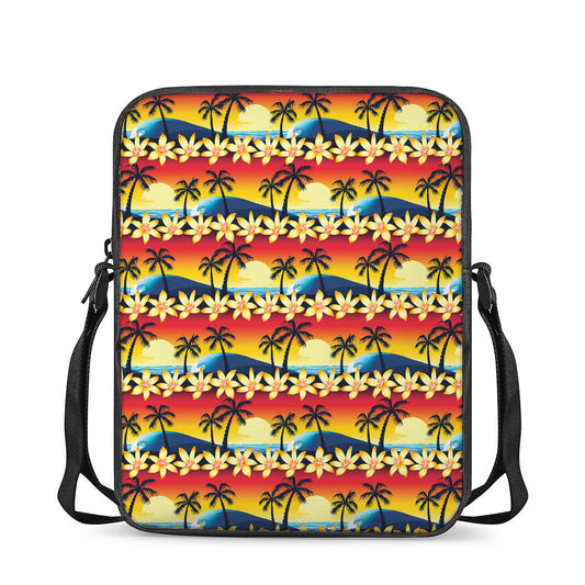 Tropical Sunset Pattern Print Rectangular Crossbody Bag