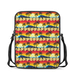 Tropical Sunset Pattern Print Rectangular Crossbody Bag