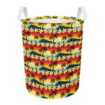 Tropical Sunset Pattern Print Round Laundry Basket