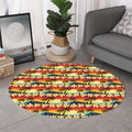 Tropical Sunset Pattern Print Round Rug