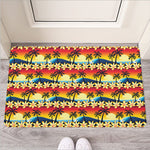 Tropical Sunset Pattern Print Rubber Doormat