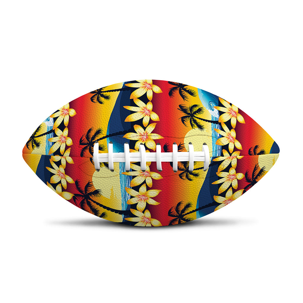 Tropical Sunset Pattern Print Rugby Ball