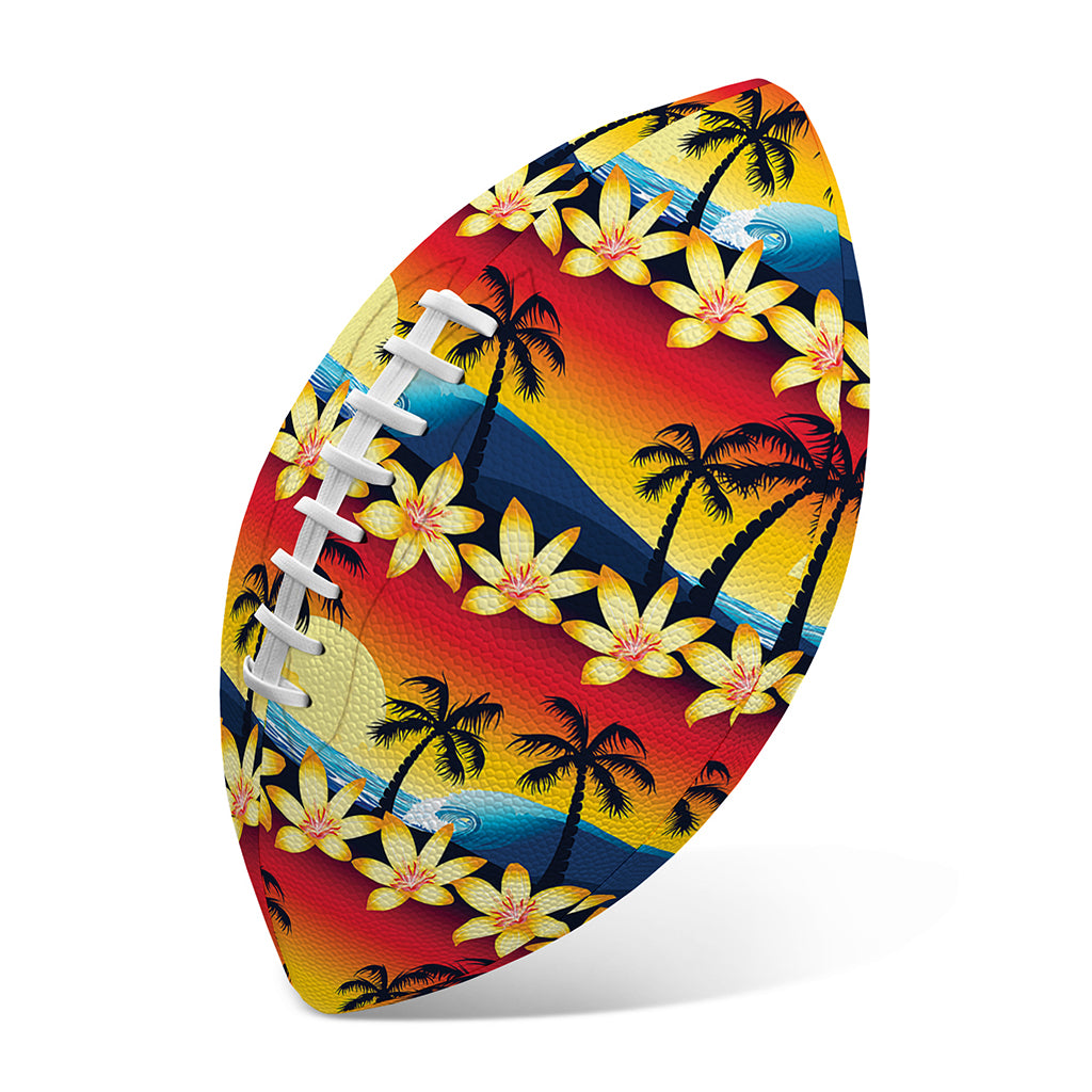 Tropical Sunset Pattern Print Rugby Ball