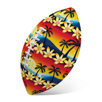 Tropical Sunset Pattern Print Rugby Ball