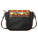 Tropical Sunset Pattern Print Saddle Bag