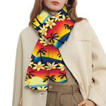 Tropical Sunset Pattern Print Scarf