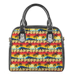 Tropical Sunset Pattern Print Shoulder Handbag