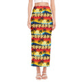 Tropical Sunset Pattern Print Side Slit Maxi Skirt