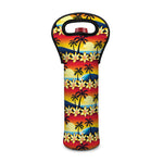 Tropical Sunset Pattern Print Single Neoprene Wine Tote