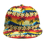 Tropical Sunset Pattern Print Snapback Cap