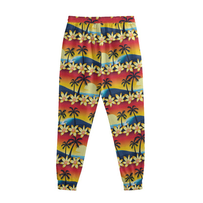 Tropical Sunset Pattern Print Sweatpants