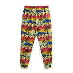 Tropical Sunset Pattern Print Sweatpants